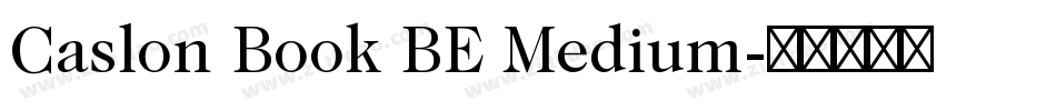 Caslon Book BE Medium字体转换